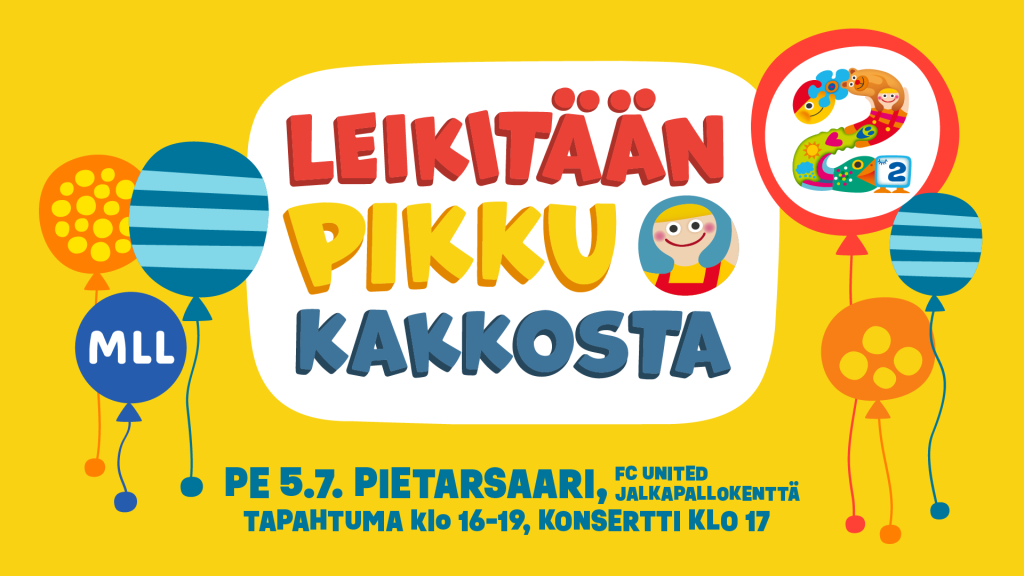 Leikitään Pikku Kakkosta Pietarsaaressa -tapahtuman mainoskuva